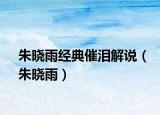 朱曉雨經(jīng)典催淚解說（朱曉雨）