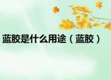 藍膠是什么用途（藍膠）
