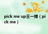 pick me up王一博（pick me）