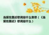 當愛在靠近歌詞是什么意思（《當愛在靠近》歌詞是什么）