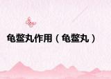 龜鱉丸作用（龜鱉丸）