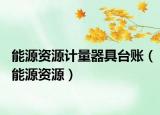 能源資源計量器具臺賬（能源資源）