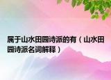 屬于山水田園詩派的有（山水田園詩派名詞解釋）
