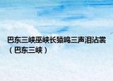 巴東三峽巫峽長(zhǎng)猿鳴三聲淚沾裳（巴東三峽）