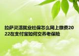 拉薩靈活就業(yè)社保怎么網(wǎng)上繳費2022在支付寶如何交養(yǎng)老保險