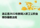 連云港2022年新調(diào)入職工公積金繳存基數(shù)法規(guī)