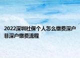 2022深圳社保個(gè)人怎么繳費(fèi)深戶非深戶繳費(fèi)流程