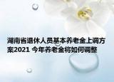 湖南省退休人員基本養(yǎng)老金上調(diào)方案2021 今年養(yǎng)老金將如何調(diào)整