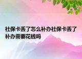 社保卡丟了怎么補(bǔ)辦社?？▉G了補(bǔ)辦需要花錢嗎