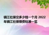 鎮(zhèn)江社保交多少錢一個(gè)月 2022年鎮(zhèn)江社保繳費(fèi)標(biāo)準(zhǔn)一覽