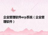 企業(yè)管理軟件erp系統(tǒng)（企業(yè)管理軟件）