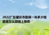 2022廣東肇慶市醫(yī)保一年多少錢醫(yī)保怎么微信上繳費(fèi)