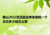 佛山2022靈活就業(yè)養(yǎng)老保險一個月交多少錢怎么算