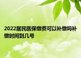 2022居民醫(yī)保繳費(fèi)可以補(bǔ)繳嗎補(bǔ)繳時(shí)間到幾號(hào)