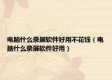 電腦什么錄屏軟件好用不花錢（電腦什么錄屏軟件好用）