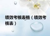 績效考核表格（績效考核表）