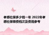 孝感社保多少錢一年 2022年孝感社保繳費檔次及費用參考