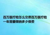 百萬醫(yī)療險怎么交費百萬醫(yī)療險一年需要繳納多少保費