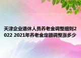 天津企業(yè)退休人員養(yǎng)老金調(diào)整細(xì)則2022 2021年養(yǎng)老金定額調(diào)整漲多少