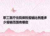 職工醫(yī)療住院保險(xiǎn)報(bào)銷(xiāo)比例是多少報(bào)銷(xiāo)范圍有哪些