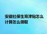 安徽社保生育津貼怎么計(jì)算怎么領(lǐng)取