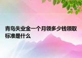 青島失業(yè)金一個月領(lǐng)多少錢領(lǐng)取標準是什么