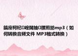 鎬庢牱杞崲闊抽鏍煎紡mp3（如何轉換音頻文件 MP3格式轉換）
