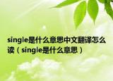 single是什么意思中文翻譯怎么讀（single是什么意思）