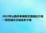 2022年山西養(yǎng)老保險(xiǎn)交錢檔位介紹一到五檔次分別是多少錢