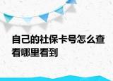 自己的社?？ㄌ?hào)怎么查看哪里看到