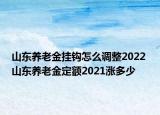 山東養(yǎng)老金掛鉤怎么調(diào)整2022 山東養(yǎng)老金定額2021漲多少