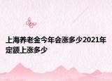 上海養(yǎng)老金今年會(huì)漲多少2021年定額上漲多少