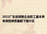 2022廣東省調(diào)整企業(yè)職工基本養(yǎng)老保險(xiǎn)繳費(fèi)基數(shù)下限片區(qū)