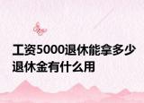 工資5000退休能拿多少退休金有什么用