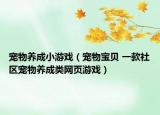 寵物養(yǎng)成小游戲（寵物寶貝 一款社區(qū)寵物養(yǎng)成類網(wǎng)頁游戲）