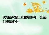沈陽(yáng)新農(nóng)合二次報(bào)銷(xiāo)條件一覽 起付線是多少