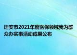 遷安市2021年度醫(yī)保領(lǐng)域我為群眾辦實事活動成果公布