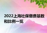 2022上海社保繳費基數和比例一覽