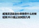 威海靈活就業(yè)社保繳費什么時候結(jié)束2022截止時間到幾號