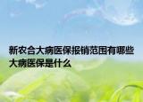 新農(nóng)合大病醫(yī)保報(bào)銷(xiāo)范圍有哪些大病醫(yī)保是什么