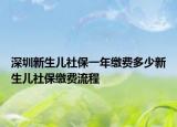 深圳新生兒社保一年繳費(fèi)多少新生兒社保繳費(fèi)流程