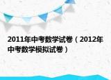 2011年中考數(shù)學(xué)試卷（2012年中考數(shù)學(xué)模擬試卷）