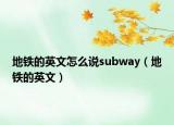 地鐵的英文怎么說subway（地鐵的英文）