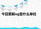 今日更新ug是什么單位