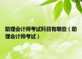 助理會(huì)計(jì)師考試科目有哪些（助理會(huì)計(jì)師考試）