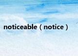 noticeable（notice）