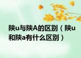 陜u與陜A的區(qū)別（陜u和陜a有什么區(qū)別）