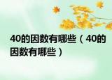 40的因數(shù)有哪些（40的因數(shù)有哪些）