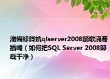 濡備綍鎶妔qlserver2008鍗歌澆騫插噣（如何把SQL Server 2008卸載干凈）