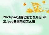 2021ipad分屏功能怎么開啟 2021ipad分屏功能怎么用